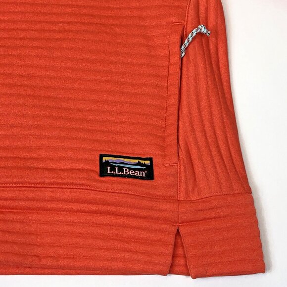 LL Bean Womens Airlight Funnelneck Ribbed Orange Pullover Size Medium 519210 - Picture 4 of 10